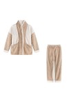 Pyjama dautomne et dhiver pour Femme - Pyjama Chaud et épais - Vêtements pour la Maison - Pyjama Cardigan Couleur : C, Tai