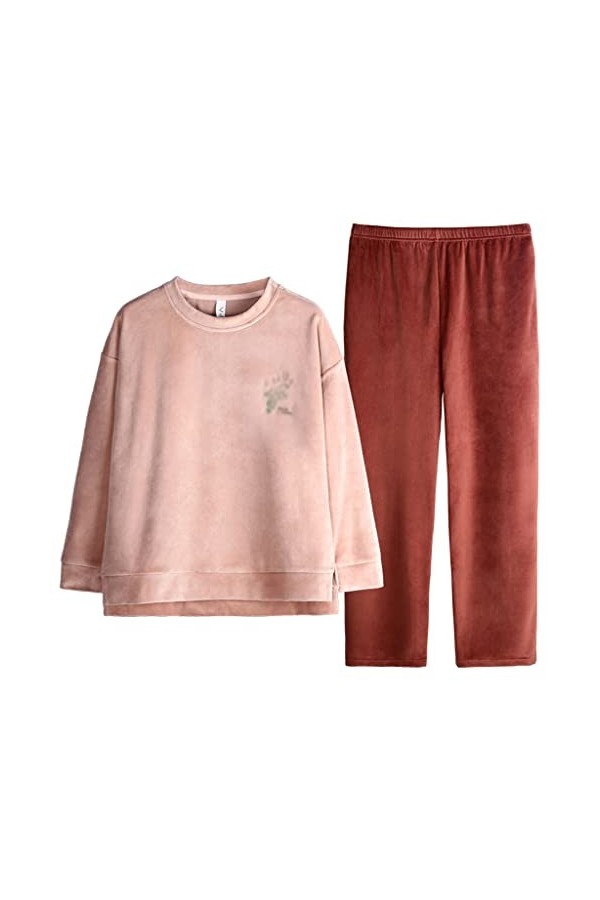 Ensemble de Pyjamas dhiver pour Femmes, Pyjama Thermique épais, Doux et Chaud, à Manches Longues, vêtements de détente pour 