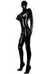 Latex Caoutchouc Femmes Catsuit Zipper Collants Body Full-Body Suit-Black,Noir,L