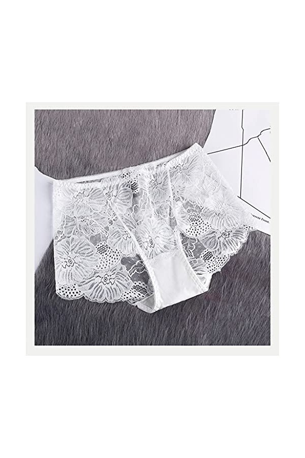 DSHGDJF 2 pièces Pleine Dentelle Taille Haute sous-vêtements Femmes Sexy Transparent Femmes Culotte Sexy Dentelle Culotte Str
