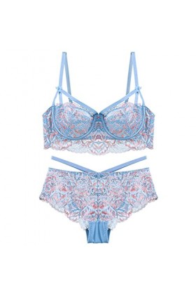 DLOETT Lingerie française pour femmes grandes seins montrent petit soutien-gorge sexy semi-perspectif gros plan soutien-gorge