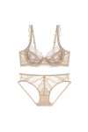 EYHLKM Sexy Lace Bra Big Breasts montrent de Petits Seins de Section de Soutien-Gorge Beaux Seins -Minces Color : Khaki, Siz