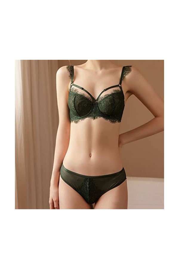 EYHLKM Perspective de sous-vêtements Minces Sexy français en Dentelle de Soutien-Gorge réglable de Soutien-Gorge réglable Co