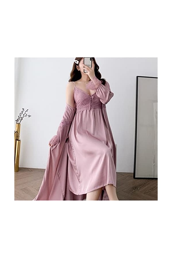LEIGE Robe robe costume dames nouvelles vêtements de sommeil sexy Color : B, Size : L 