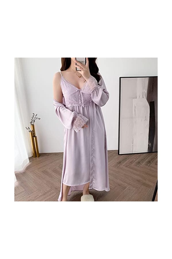LEIGE Robe robe costume dames nouvelles vêtements de sommeil sexy Color : B, Size : L 