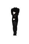 Combinaison en latex naturel pour cosplay avec ceinture réglable pour homme Noir Taille XXS-XXL Noir S