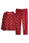 Pyjamas Ensemble de Pyjamas pour Femmes dhiver à Manches Longues épaissi Pyjama Mignon Pyjama décontracté étudiant Pyjamas 