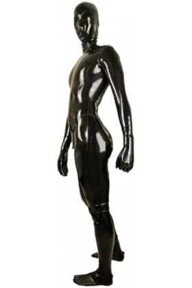 Sexy Mens Full Body Latex Catsuit Fetish Ruuber Toes Chaussettes Avec Fermeture À Glissière À Lentrejambe,Dames Noir,3XL