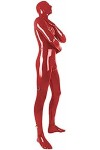 Combinaison En Latex Caoutchouc Full Body Body Rouge Catsuit,Femelle Rouge,XL