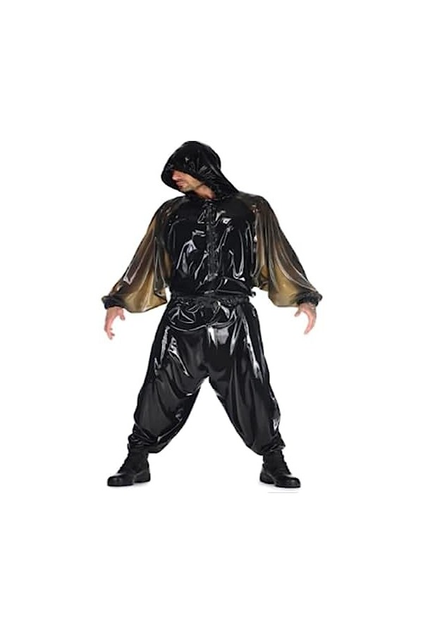 Combinaisons Latex Hommes Gris Et Noir Costume Lâche 0.4mm-Personnaliser,Noir,XXS