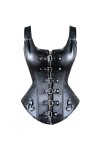 Corset Europeand American Sexy Court Corset Corset en Cuir Style Punk Corset Sexy Couleur : D, Taille : XL Code 