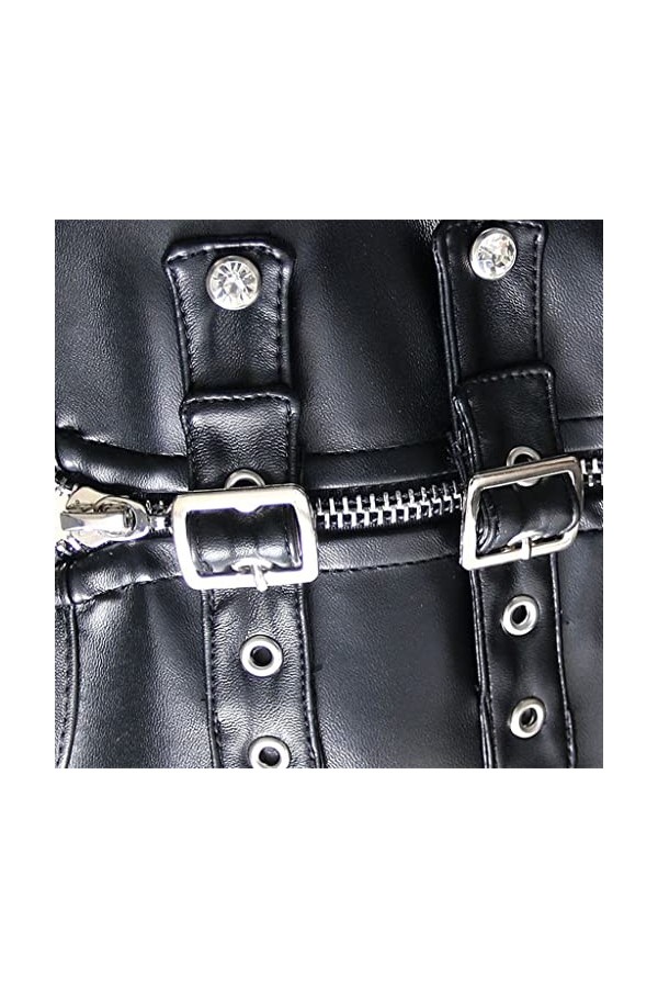 Corset Europeand American Sexy Court Corset Corset en Cuir Style Punk Corset Sexy Couleur : D, Taille : Code S 
