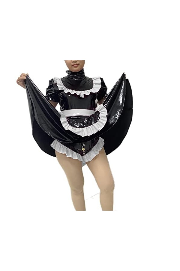 STHEFF Tablier verrouillable en PVC pour uniforme, Rose violet., XXXL