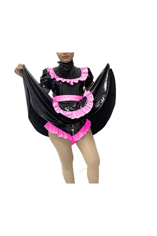 STHEFF Tablier verrouillable en PVC pour uniforme, Rose violet., XXXL