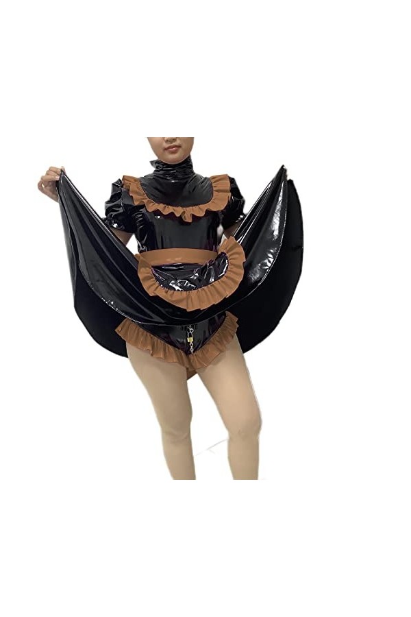 STHEFF Tablier verrouillable en PVC pour uniforme, Rose violet., XXXL