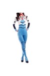 Latex Catsuit Caoutchouc Femmes Bleu Clair Et Blanc Rouge Noir Costume Sexy Taille XXS-3XL,rouge,XXL