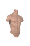 HSDCK Faux mâle Poitrine en Silicone Muscle moitié du Corps Col Haut Hollaween Props Cosplay Costume Mascarade Simulation Pea