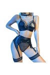 Lingerie Erothique Sexy Femme Ensemble Complet Sexy Lingerie Coquine Ensemble de Lingerie Féminine avec Porte-Jarretelles Ens