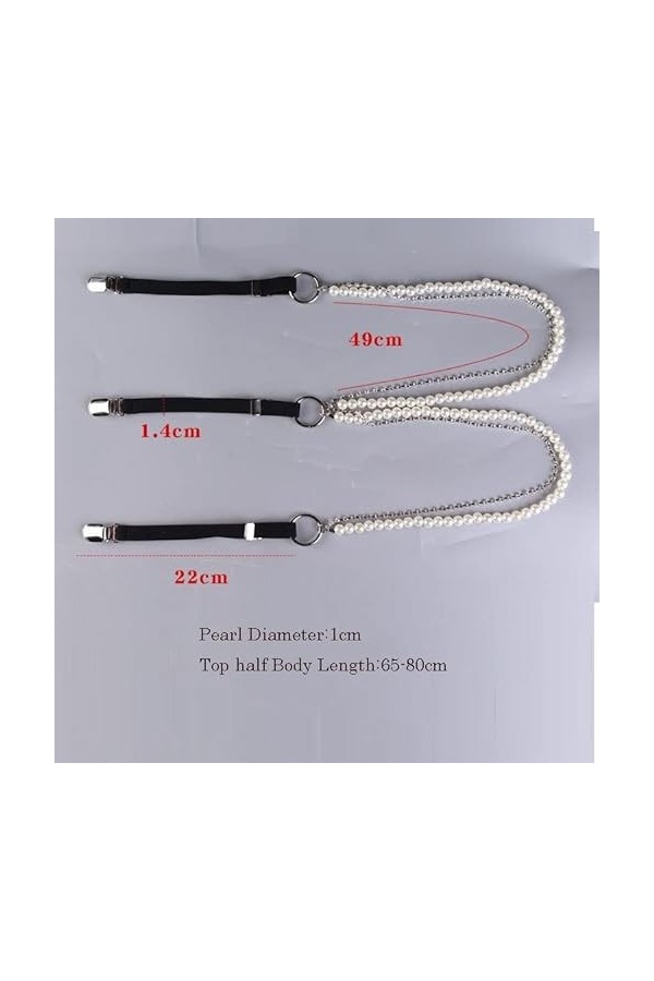 MeLtor Pearl Ceinture porte-jarretelles Nœud papillon Accessoires de connexion Cadeau, gris clair, Light Grey