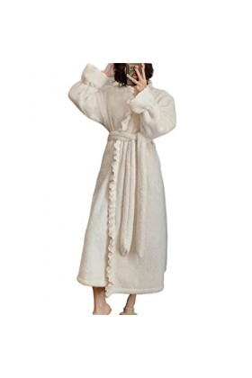 Pyjamas en Tissu dautomne et dhiver Pyjamas rétro Longs en Polaire Corail pour Femmes Couleur: Violet, Taille: L Wit L 