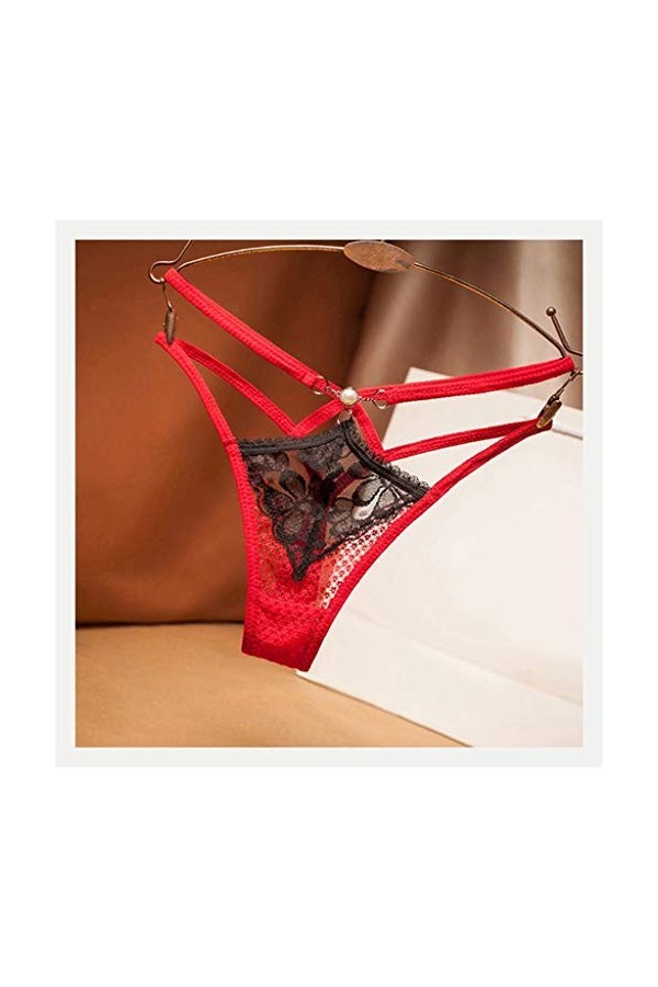 DSHGDJF 1 pièces/5 pièces Sexy brodé Maille Fil Dames String Transparent Perspective Jeune Femme sous-vêtements T Pantalon G-
