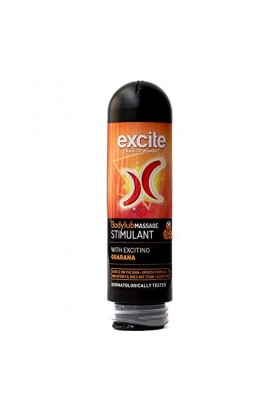 Excite Lubrifiant intime et gel de massage effet chaleur 2 en 1 avec Guarana. Vegan et Testé Dermatologiquement, 200 ml