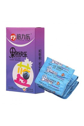 NOPNOG Lot de 10 préservatifs ultra fins en latex de caoutchouc naturel goût fruité