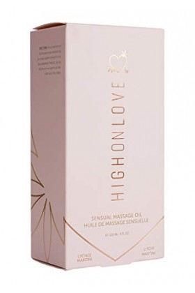 High on Love Huile de Massage Sensuelle Martini au Litchi