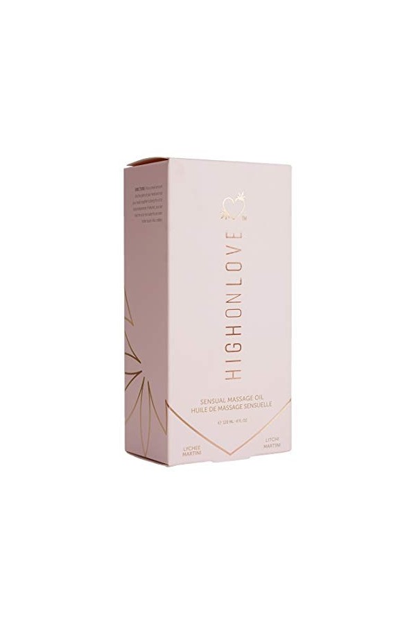 High on Love Huile de Massage Sensuelle Martini au Litchi