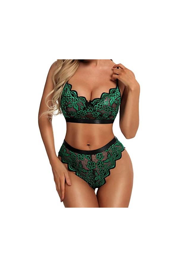 Lingerie Sexy Femme Coquine Hot Sexy Bodysuit Femmes Sexy Lingerie Ensemble Soutien-Gorge Et Culotte Ensembles Taille Haute D