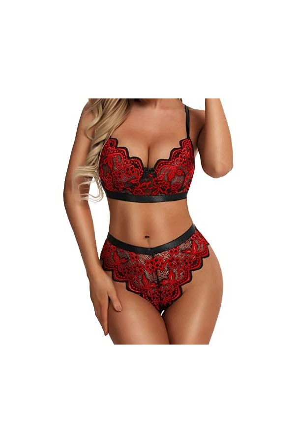 Lingerie Sexy Femme Coquine Hot Sexy Bodysuit Femmes Sexy Lingerie Ensemble Soutien-Gorge Et Culotte Ensembles Taille Haute D