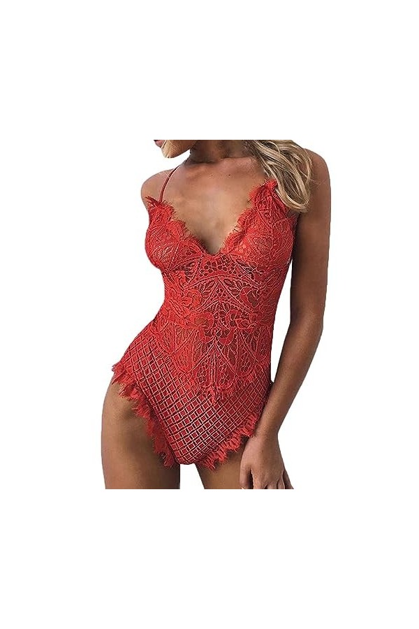Combinaisons Sexy Femme Lingerie Sexy Une Pièce en Dentelle Fronde Lingerie Sexy Femme Coquine Hotlingerie Erothique Sexy Lin