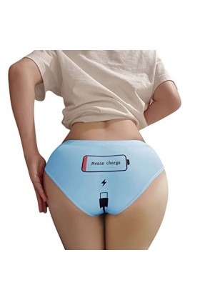 Ncenglings Body Qui S Ouvrent Devant Femmes Sexy Imprimer Culotte Stretch sous-Vêtements Doux Satin Soie Blue, L 