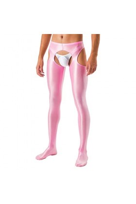Caxndycing Legging en latex pour homme - En cuir verni - Avec fermeture éclair - Aspect latex laqué - Cuir synthétique brilla