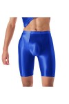 Caxndycing Legging en latex pour homme - En cuir verni - Avec fermeture éclair - Aspect latex laqué - Cuir synthétique brilla