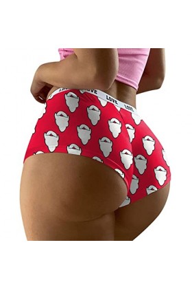 Mymyguoe Femmes Tangas Sans Couture String Tangas Femmes Sans Couture Slips String Taille Basse Tanga Femme Renne Imprimé Fem