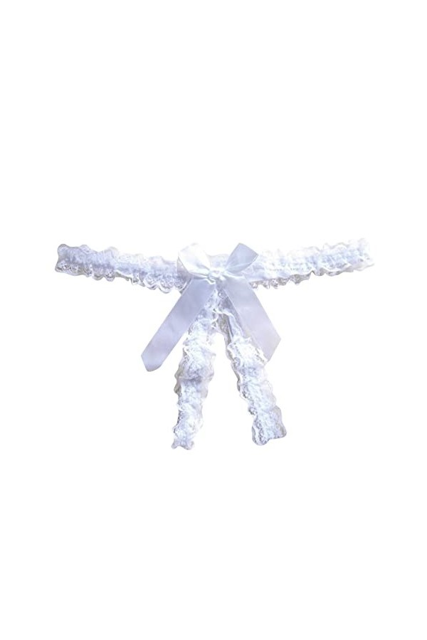 SUPTTING Culotte Thong en Dentelle de Grande Taille pour Femme, Culotte Thong Sexy, Culotte Transparente à Taille Basse, Culo