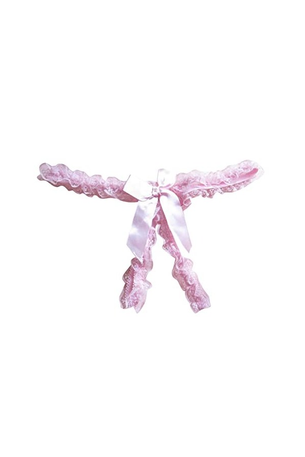 SUPTTING Culotte Thong en Dentelle de Grande Taille pour Femme, Culotte Thong Sexy, Culotte Transparente à Taille Basse, Culo