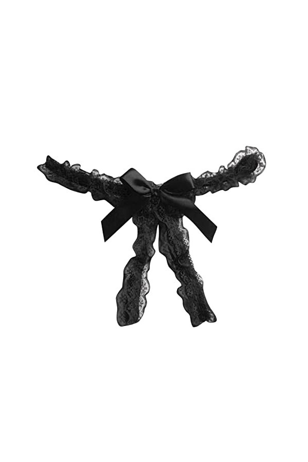 SUPTTING Culotte Thong en Dentelle de Grande Taille pour Femme, Culotte Thong Sexy, Culotte Transparente à Taille Basse, Culo