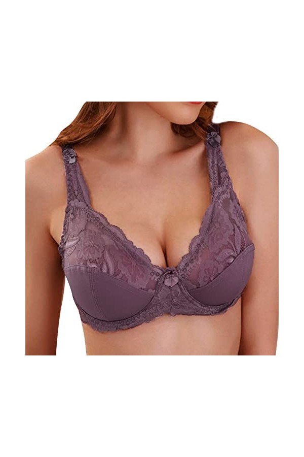 HANXIULIN Soutien-gorge pour femme sans bonnets souples Bustier Fit avant Fermeture solide Sans armatures Sous-vêtements Femm