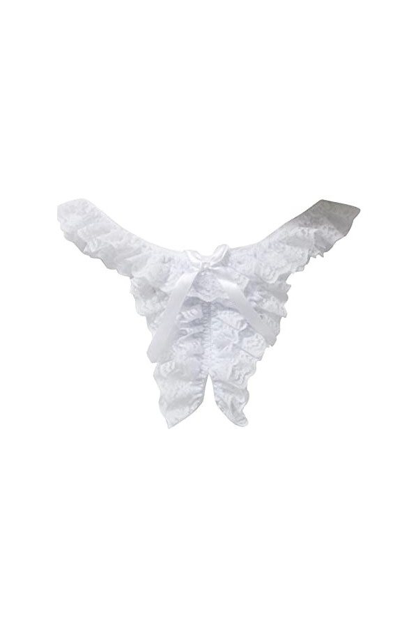 SUPTTING Culotte en Dentelle Sexy pour Femme, Culotte Creuse, Culotte à Lacets, String, Lingerie