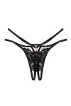 SUPTTING Culotte Thong en Dentelle Sexy pour Femme, Ceinture Ultra Mince, Culotte Creuse, sous-Vêtements Ouverts