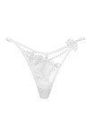 SUPTTING Culotte Thong Sexy en Forme de V pour Femme, Dentelle Creuse Transparente, Culotte Mince