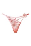 SUPTTING Culotte Thong Sexy en Forme de V pour Femme, Dentelle Creuse Transparente, Culotte Mince