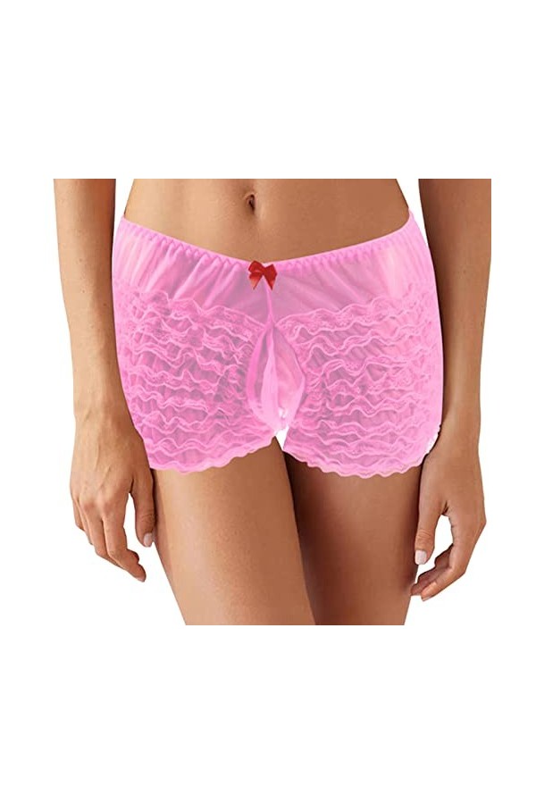 Lingerie érotique pour homme - Lingerie sexy pour homme - Slip en dentelle - Taille basse - Sous-vêtements sexy en dentelle g