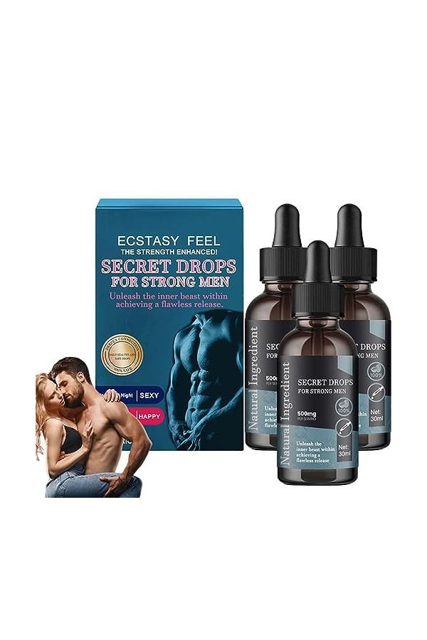 Gouttes secrètes pour hommes forts, gouttes heureuses secrètes, améliore la sensibilité et le plaisir, améliore la qualité de