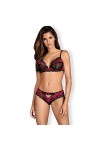 Obsessive Ensemble Soutien-Gorge 2 PiCes Tulia - Noir/Rose S-M