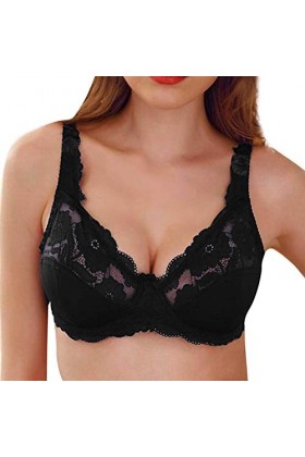 HANXIULIN Soutien-gorge push-up pour femme - Soutien-gorge non rembourré - Soutien-gorge minimiseur pour le quotidien - Confo