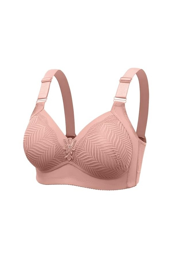 HANXIULIN Soutien-gorge en dentelle sans coutures pour femme - Soutien-gorge à armatures non rembourré - Soutien-gorge confor