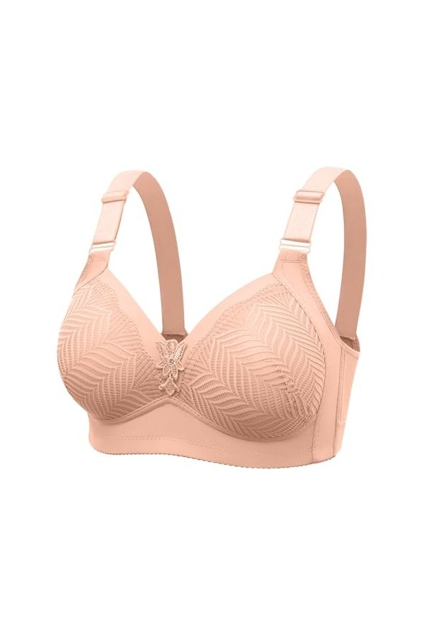 HANXIULIN Soutien-gorge en dentelle sans coutures pour femme - Soutien-gorge à armatures non rembourré - Soutien-gorge confor
